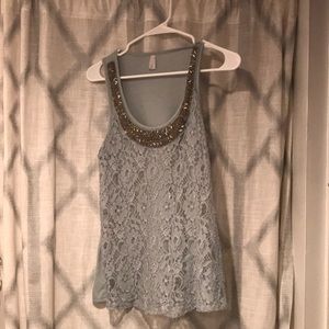 Rhinestone Lace Top